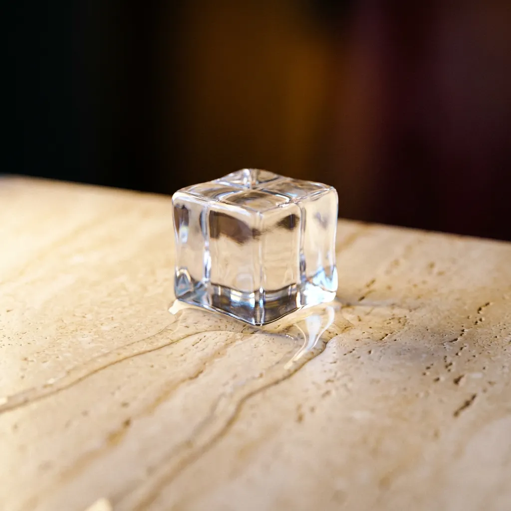 Eis-Kristalle nah, Atemkondensation auf dunklem Hintergrund